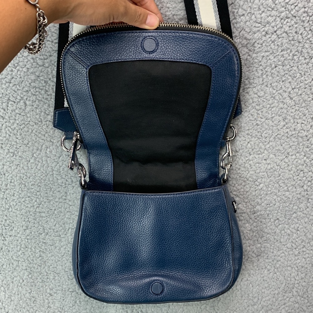 Marc Jacobs Gotham Small‎ Nomad Crossbody Bag Women’s Blue Sea Leather – Good - Picture 11 of 15
